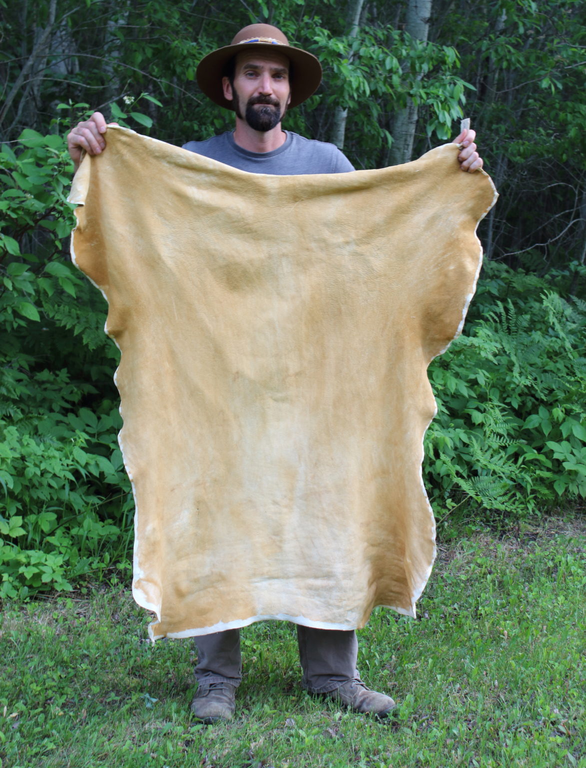 Braintanned Leather Hide 140 Walker's Braintan Leather & Bushcraft